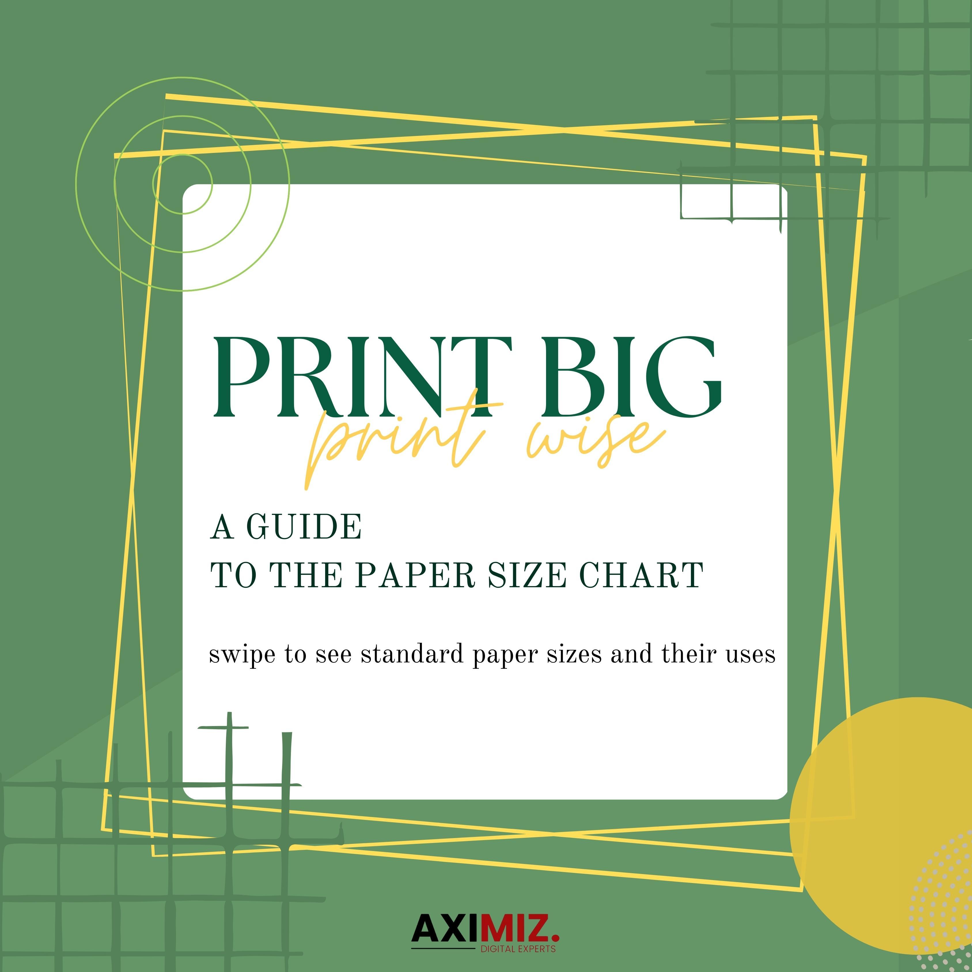 Paper sizes & their uses: A guide - UK digital printing